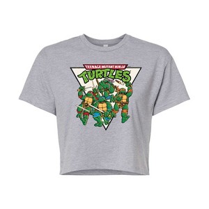 Women's - Teenage Mutant Ninja Turtles - Triangle Logo Cropped Graphic T-Shirt - 1 of 4
