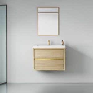 Bencmate Bathroom Storage Cabinets, Wall-Mounted Bathroom Vanity with Sink, Storage Cabinet with Soft Close Drawers, Brown, 29.53"*19.69"*22.44" - 1 of 4