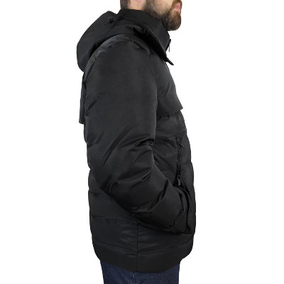 Victory Outfitters Men’s Quilted Hooded Winter Coat Black M — фото 3