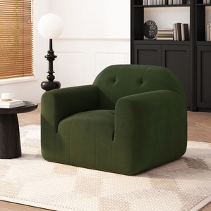 PAGED Comfy Accent Chair Single Sofa Chair with Armrest for Living Room, Reception Room - 1 of 4
