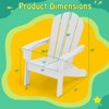 Costway 2 PCS Adirondack Chair Set for Adults and Kids with Ergonomic Design for Porch - 3 of 4