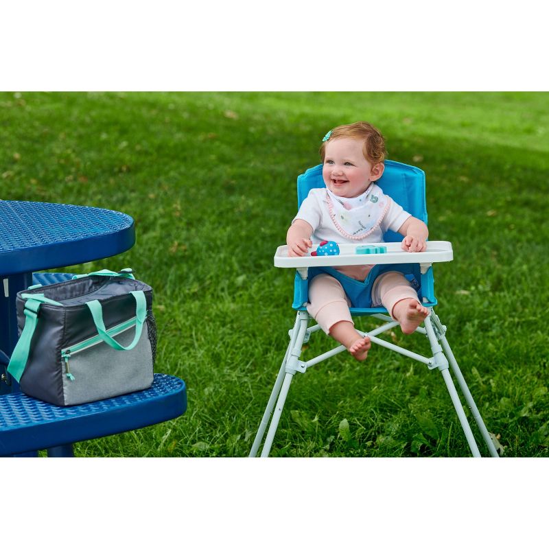 Regalo My Portable High Chair with Tray - Aqua, 3 of 5