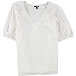 Alfani Womens Smocked-Shoulder Pullover Blouse - 1 of 2