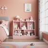 Wooden 3-Tier Kids Bookcase and Toy Organizer, 5-Section Storage Rack for Books and Toys, Toddler Cabinet & Footboard, Ideal for Nursery, Playroom - 3 of 4
