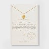 Tiny Tags 14K Gold Ion Plated Sand Dollar Pendant Necklace - Gold - 3 of 4