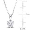 EVERLY JEWELRY | Sterling Silver Heart Pendant with Gemstone – Multiple Stone Options - 3 of 4