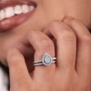 GILDED 1/2 CTTW Lab Grown Diamond Pear Shape Engagement Ring Set in Sterling Silver, Size 7 - 4 of 4
