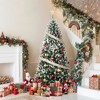9FT Pre-Lit Artificial Christmas Tree with Warm White LEDs, Mixed Pinecone Decor, Sturdy Metal Base - Green Premium Holiday Tree - 3 of 4