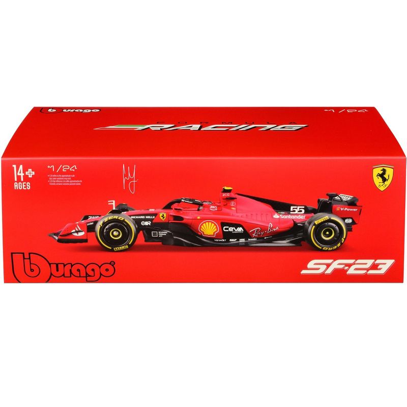 Ferrari SF-23 #55 Carlos Sainz Formula One World Championship (2023) "Formula Racing" Series 1/24 Diecast Model Car by Bburago, 3 of 4