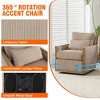MOONMISS 360 Degree Corduroy Swivel Barrel Chair,Leisure Arm Chair for Nursery,Hotel,Bedroom,Office,Lounge - 3 of 4