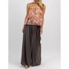 Women's LINEN WIDE LEG TROUSER - Mulla - 2 of 4
