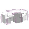 vidaXL 6 Piece Patio Sofa Set with Cushions - Black and Cream - 3 of 4