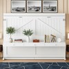 Polibi Queen Murphy Cabinet Bed with Vanity Desk, Mirror & Drawers - 3 of 4