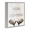 Stupell Industries Nice Caboose Bathroom Moose Antlers Framed Giclee Art, Gray, 24" x 24" - 2 of 4