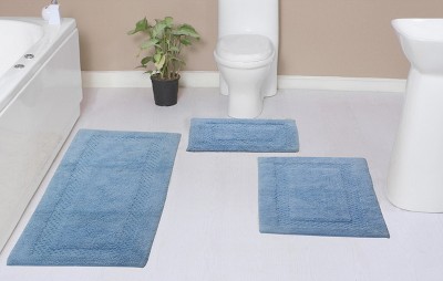 Classy Bathmat Collection Cotton Tufted Set of 3 Bath Rug Set - Home Weavers