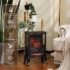 17" 3-Sided Infrared Electric Fireplace Heater, 1500W Portable Freestanding Stove with Overheat Protection - 3 of 4