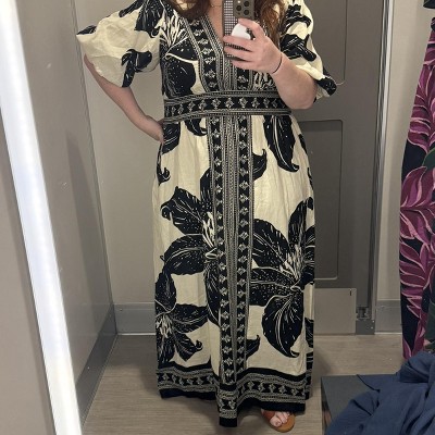 ava and viv black floral dress Ava & Viv Women's Plus Size 3X Dolman Short Sleeve Wrap Dress Black Floral