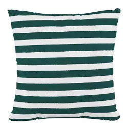 Horizontal Brush Outdoor Throw Pillow Cabana Emerald - Skyline Furniture
