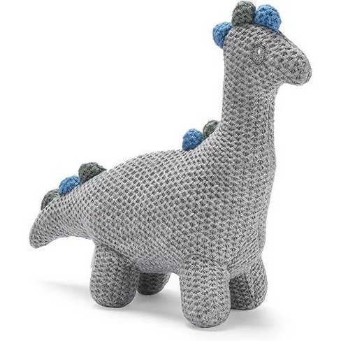 CHILDLIKE BEHAVIOR Knitted Dinosaur Stuffed Toy,Gray - image 1 of 4