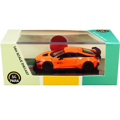 BMW i8 Liberty Walk Orange 1/64 Diecast Model Car by Paragon