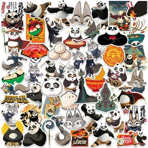 Kung Fu Panda 4 50ct Vinyl Large Deluxe Stickers Variety Pack - Laptop, Water Bottle, Scrapbooking, Tablet, Skateboard, Indoor/Outdoor - 1 of 4