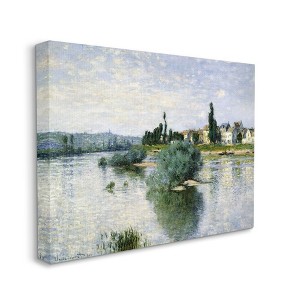 Stupell Industries Countryside Homes Lake Landscape Monet Classic Painting - 1 of 4