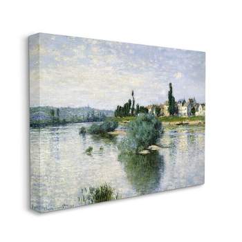 Stupell Industries Countryside Homes Lake Landscape Monet Classic Painting