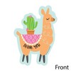 Big Dot of Happiness Whole Llama Fun - Shaped Thank You Cards - Fiesta Baby Shower or Birthday Party Thank You Note Cards with Envelopes - Set of 12 - 3 of 4