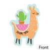 Big Dot of Happiness Whole Llama Fun - Shaped Thank You Cards - Fiesta Baby Shower or Birthday Party Thank You Note Cards with Envelopes - Set of 12 - 3 of 4