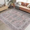 COZONY Washable Area Rug – Vintage Oriental Low Pile Carpet, Non-Slip Neutral Farmhouse Rug for Living Room, Bedroom, Nursery & Office - 4 of 4