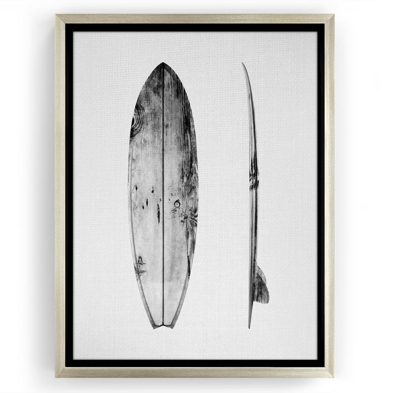 Americanflat - Surfboard by Gal Design Floating Canvas Frame - Modern Wall Art Decor, 1 of 7