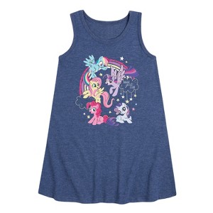 Girls' - My Little Pony - Brave Girls Club Graphic Sleeveless Aline Dress - 1 of 4