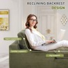 Dolonm 75" Deep Seat Lazy Sofa,Corduroy Sleeper Sofa Bed & Cloud Lounge Chair,High-Resilience Sponge,4 Pillows,for Living Room/Office - 4 of 4