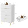 Modern 5 Drawer Dresser for Bedroom with Gold Handle and Large Drawer, Wood Double Chest of Drawers and Storage Organizer for Home - 2 of 4