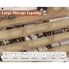 9 Drawer Dresser for Bedroom, Farmhouse Rattan Dressers & Chests of Drawers with Charging Station, Wooden Storage Organizer - 4 of 4