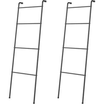 NEX 2pk 4 Tier Ladder Style Towel Racks Black