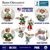 Enchanted Handpainted Angel Ornaments Set of 4, Vintage Angelic Christmas Tree Decorations - 3 of 4