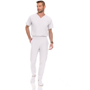 Medichic Men Scrubs Set - Stretch V-Neck Scrub Top with 7-Pocket Pants Workwear - 1 of 4