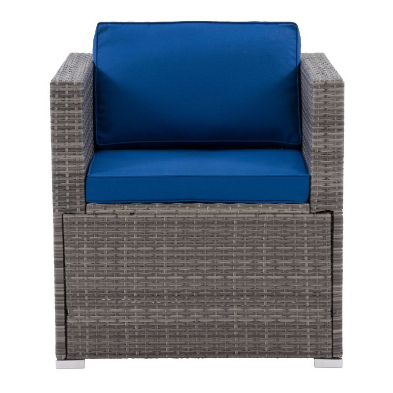 Parksville Patio Sectional Arm Chair - Gray - CorLiving, 4 of 10