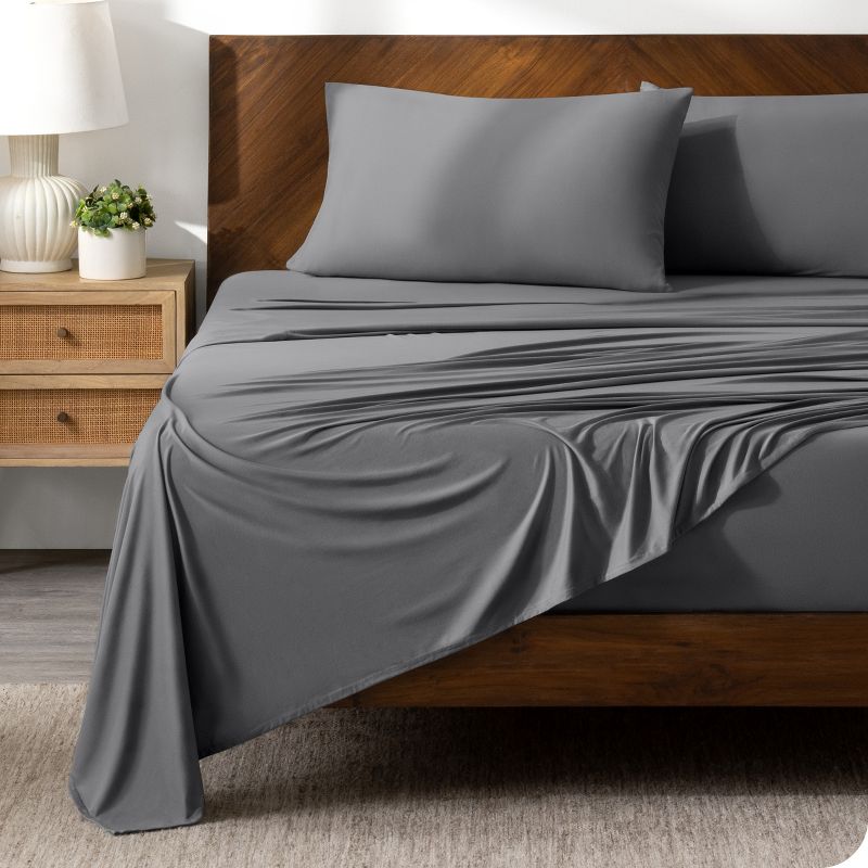 Premium 4 Way Microfiber Stretch Knit Sheet Set by Bare Home, 1 of 9