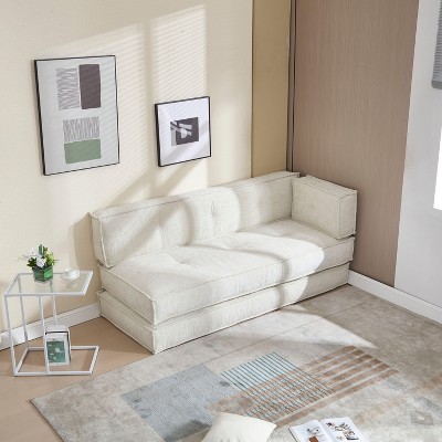 NicBex Modern Chenille Upholstered Sofa Couch with Innovative Modular Design,3-Seater Futon Set Couch for Living Room,Bedroom