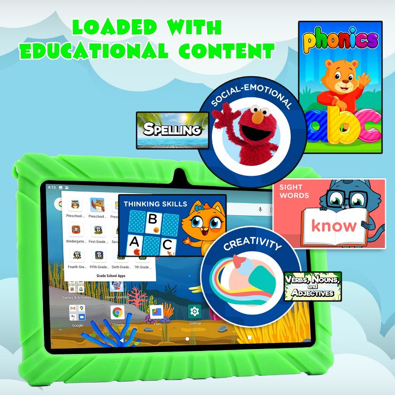 Contixo 7" Android Kids 16GB Tablet w/ preinstalled Education Apps and Protective Case, 4 of 10