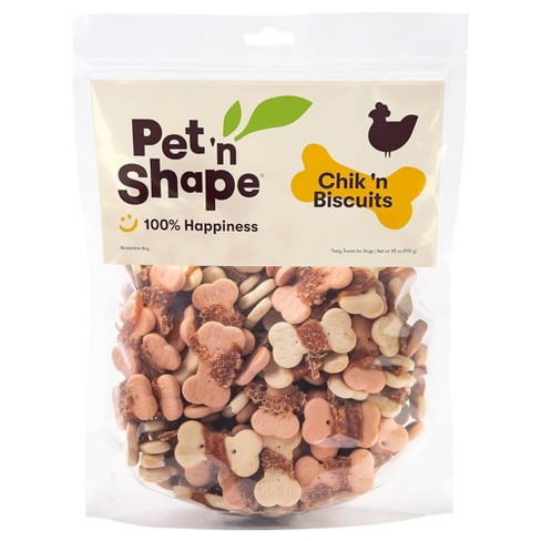 Pet 'n Shape Chik 'n Biscuits Dog Treats, 32 oz. Pet Treats in Resealable Bag - image 1 of 4