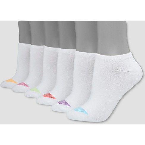 Hanes Premium Women's 6pk Heel Toe Cushion With Arch Support Super No Show  Socks - 5-9 : Target