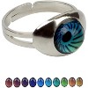 3-Pack Adjustable Mood Ring Set - Smiley Face & Magic Eyes Design - 2 of 4