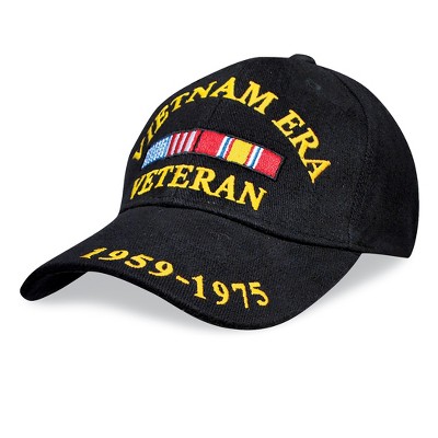 Collections Etc Vietnam Veteran Embroidered Adjustable Baseball Cap NO SIZE Black