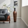 Aukfa 39-Inch Tall Standing Floor Vase – Two-Tone Dark Brown Finish – Elegant Home Décor for Living Room, Bedroom, and Entryway - 2 of 4