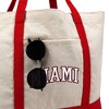 Miami University (Oh) Red Hawks Distressed School Name Canvas Tote Bag With External Pocket, Reusable Shoulder Bag for Shopping, School, Beach - 2 of 4