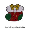 Unique Bargains Christmas Brooches Series Alloy Dripping Wax White Red 0.87"x1.02" 1 Pcs - 3 of 4