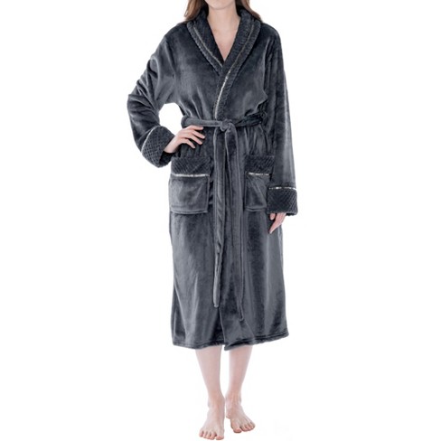 Pavilia Soft Plush Women Fleece Robe, Cozy Warm Housecoat Bathrobe